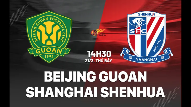 Cầu thủ Shanghai Shenhua và Beijing Guoan tranh chấp bóng trên sân - Phân tích chiến